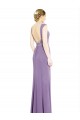 Soft Chiffon Boat Neck Sleeveless Low Back Long Formal Dress / Bridesmaid Dress Essex