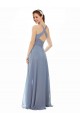 Soft Chiffon Halter Neck Sleeveless Long Evening Dress / Bridal Party Dress Essex