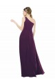 Chiffon One Shoulder Sleeveless Long Bridal Party Dress / Evening Dress Essex