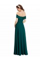 Soft Chiffon Off the Shoulder Cap Sleeves Hunter Long Bridesmaid Dress Essex