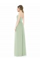 Soft Chiffon Sweetheart Sleeveless Low Back Long Semi Formal Evening Dress / Bridesmaid Dress Essex