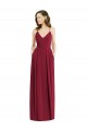 Soft Chiffon Spaghetti Straps Sleeveless Open Back Long Semi Formal Evening Dress / Bridesmaid Dress Essex