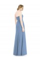 Soft Chiffon Sweetheart Sleeveless Dusty Blue Long Bridesmaid Dress Essex