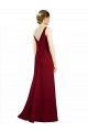 Chiffon V-Neck Sleeveless Burgundy Long Bridesmaid Dress / Evening Dress Essex