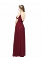 Chiffon Off the Shoulder Sleeveless Low Back Long Bridesmaid Dress / Evening Dress Essex
