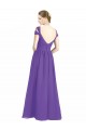 Soft Chiffon Off the Shoulder Cap Sleeves Low Back Long Bridesmaid Dress Essex