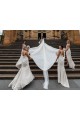 Soft Chiffon V-Neck Sleeveless Low Back Long Bridesmaid Dress Essex