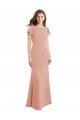 Soft Chiffon Boat Neck Sleeveless Low Back Long Prom Dress / Bridesmaid Dress Essex