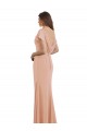 Soft Chiffon Boat Neck Sleeveless Low Back Long Prom Dress / Bridesmaid Dress Essex