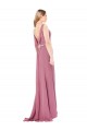 Soft Chiffon Sweetheart Sleeveless Low Back Long Prom Dress / Bridesmaid Dress Essex
