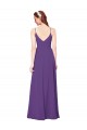 Soft Chiffon High Neck Sleeveless Plum Purple Long Bridesmaid Dress Essex