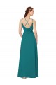 Soft Chiffon High Neck Sleeveless Open Back Long Bridesmaid Dress Essex