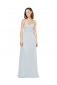 Soft Chiffon Spaghetti Straps Sleeveless Frost Long Bridesmaid Dress Essex