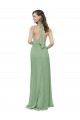 Soft Chiffon Halter Neck Sleeveless Long Formal Dress / Bridesmaid Dress Essex