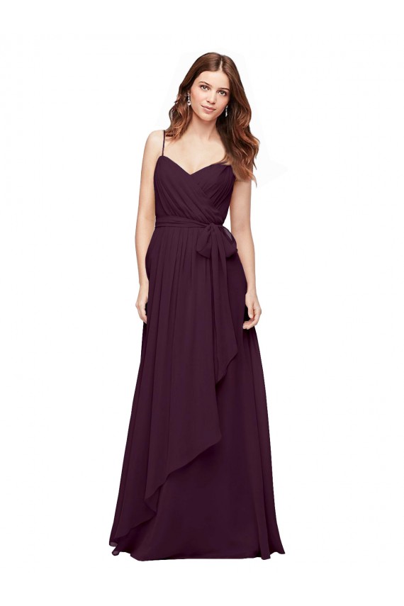Soft Chiffon V-Neck Sleeveless Long Bridesmaid Dress / Formal Dress Essex