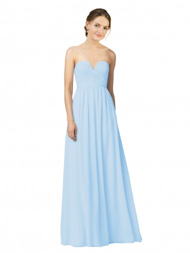 Soft Chiffon Sweetheart Sleeveless Long Formal Dress / Bridesmaid Dress Essex