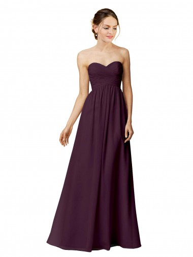 Chiffon Sweetheart Sleeveless Long Bridesmaid Dress / Evening Dress Essex