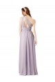 Chiffon One Shoulder Sleeveless Long Floor Length Bridesmaid Dress Essex