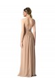Soft Chiffon Halter Neck Sleeveless Open Back Long Bridesmaid Dress / Formal Dress Essex