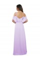Soft Chiffon Off the Shoulder Cold Shoulder Long Formal Dress / Bridesmaid Dress Essex