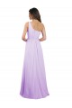 Chiffon One Shoulder Sleeveless Long Bridesmaid Dress / Evening Dress Essex