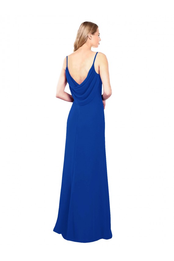 Soft Chiffon Sweetheart Sleeveless Low Back Long Evening Dress / Bridesmaid Dress Essex