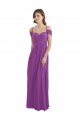 Soft Chiffon Sweetheart Cold Shoulder Long Bridesmaid Dress Essex