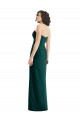 Soft Chiffon Sweetheart Sleeveless Low Back Ever Green Long Bridesmaid Dress Essex