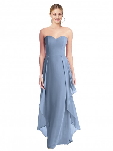 Chiffon Sweetheart Sleeveless Long Formal Dress / Bridesmaid Dress Essex