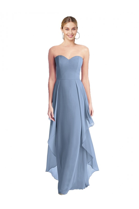 Chiffon Sweetheart Sleeveless Long Formal Dress / Bridesmaid Dress Essex