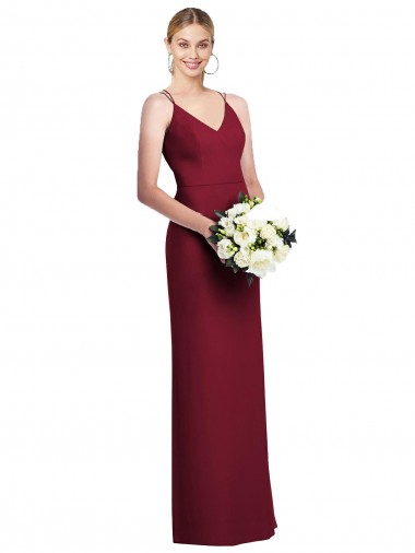 Soft Chiffon V-Neck Sleeveless Long Formal Dress / Bridesmaid Dress Essex