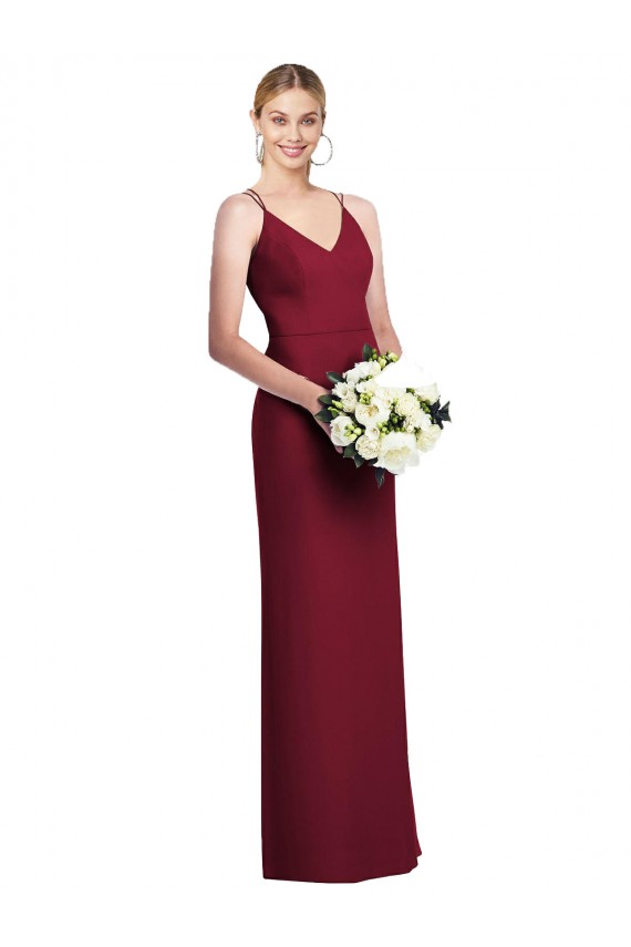 Soft Chiffon V-Neck Sleeveless Long Formal Dress / Bridesmaid Dress Essex