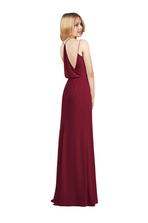 Soft Chiffon V-Neck Sleeveless Long Formal Dress / Bridesmaid Dress Essex
