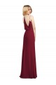 Soft Chiffon V-Neck Sleeveless Long Formal Dress / Bridesmaid Dress Essex
