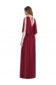 Soft Chiffon V-Neck Sleeveless Tie Back Long Semi Formal Evening Dress / Bridesmaid Dress Essex