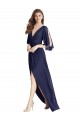 Soft Chiffon V-Neck Sleeveless Tie Back Long Semi Formal Evening Dress / Bridesmaid Dress Essex