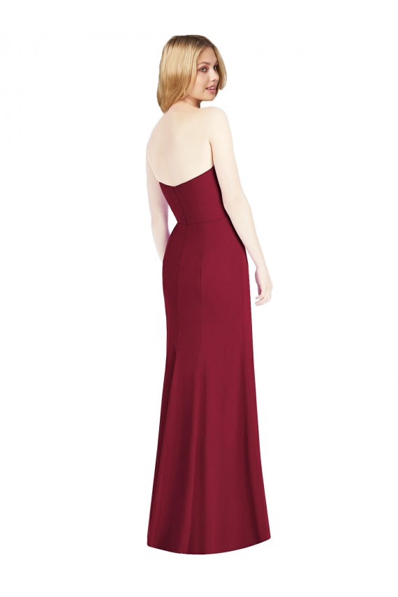 Soft Chiffon Sweetheart Sleeveless Desert Rose Long Bridesmaid Dress Essex