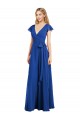 Lxue Chiffon V-Neck Flutter Sleeves Long Bridesmaid Dress Essex