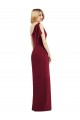Soft Chiffon One Shoulder Sleeveless Olive Green Long Bridesmaid Dress Essex