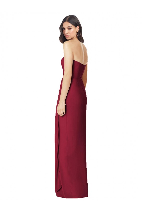 Soft Chiffon Sweetheart Sleeveless Olive Green Long Bridesmaid Dress Essex