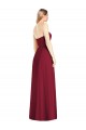Soft Chiffon V-Neck Sleeveless Hot Pink Long Semi Formal Evening Dress / Bridesmaid Dress Essex