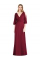 Soft Chiffon V-Neck Bell Sleeves V-Back Long Formal Dress / Bridesmaid Dress Essex