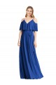 Chiffon Spaghetti Straps Cold Shoulder Long Bridesmaid Dress Essex