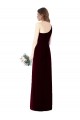 Soft Chiffon One Shoulder Sleeveless Dark Green Long Bridesmaid Dress Essex