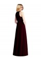 Soft Chiffon Halter Neck Sleeveless Long Semi Formal Evening Dress / Bridesmaid Dress Essex
