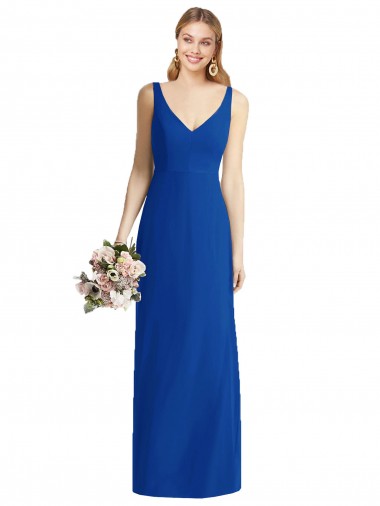 Chiffon Sweetheart Sleeveless Mermaid Long Bridesmaid Dress Essex