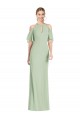 Soft Chiffon Halter Neck Cold Shoulder Long Semi Formal Evening Dress / Bridesmaid Dress Essex