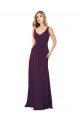 Chiffon V-Neck Sleeveless Long Floor Length Bridesmaid Dress Essex