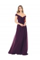 Soft Chiffon Off the Shoulder Sleeveless Long Bridal Party Dress Essex