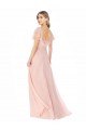 Soft Chiffon Square Neck Cap Sleeves Long Formal Dress / Bridesmaid Dress Essex
